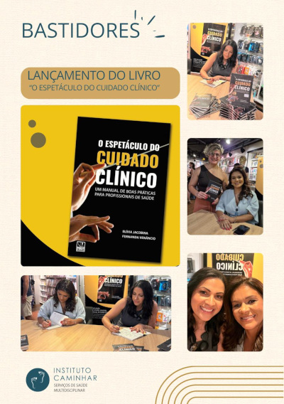 conjunto de imagens ampliadas do evento de lançamento do livro das fundadoras