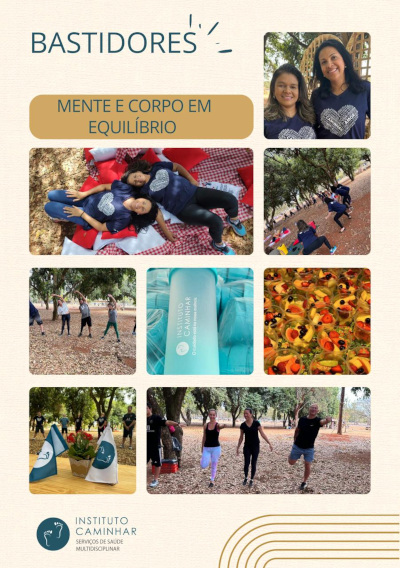 conjunto de imagens ampliadas do evento mente e corpo