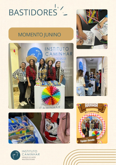 conjunto de imagens ampliadas do evento momento junino